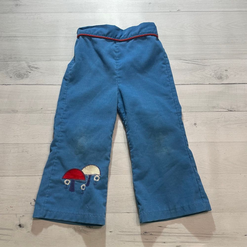 Healthtex vintage girls blue‎ flare mushroom pants 3T